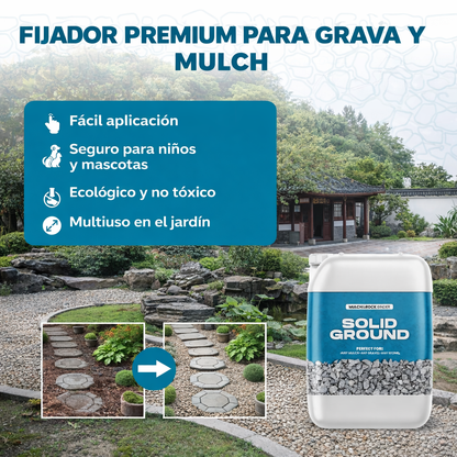 SOLID GROUND – ADHESIVO PARA GRAVA Y PIEDRAS PARA JARDINES Y PATIOS